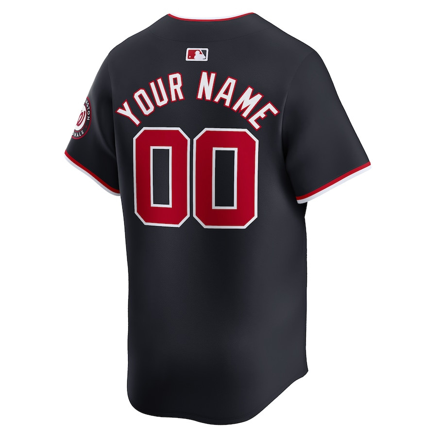 Washington Nationals Alternate Limited Custom Navy MLB Jersey Men's