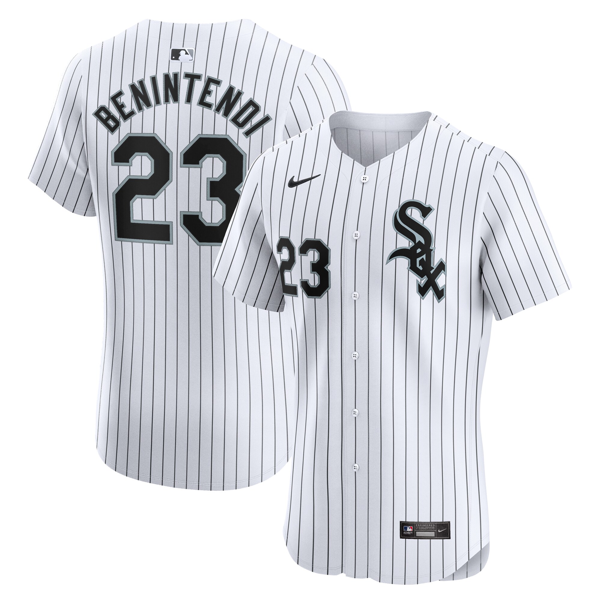 Chicago White Sox Andrew Benintendi White Home Elite Player MLB Jersey Men's