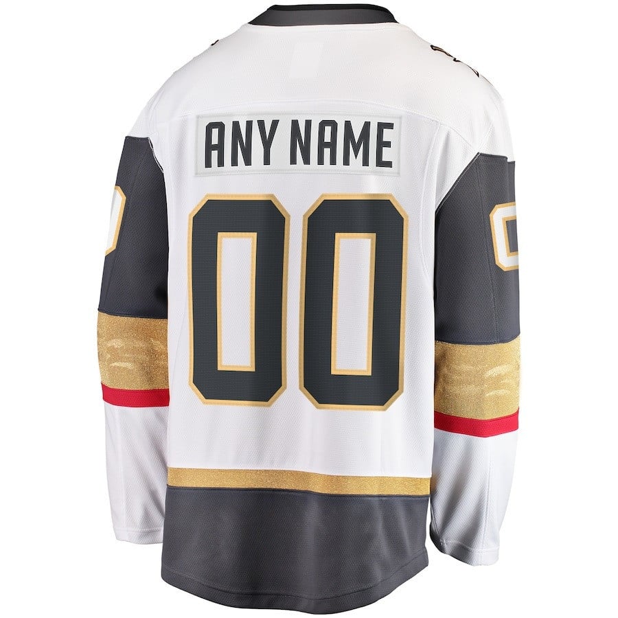 Custom 00 Vegas Golden Knights 2023 Stanley Cup Final Away Breakaway White NHL Jersey Men's