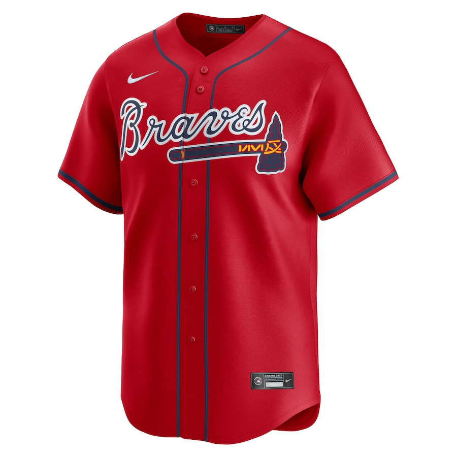 Ronald Acu?a Jr. 13 Atlanta Braves Alternate Limited Player Red MLB Jersey Men's