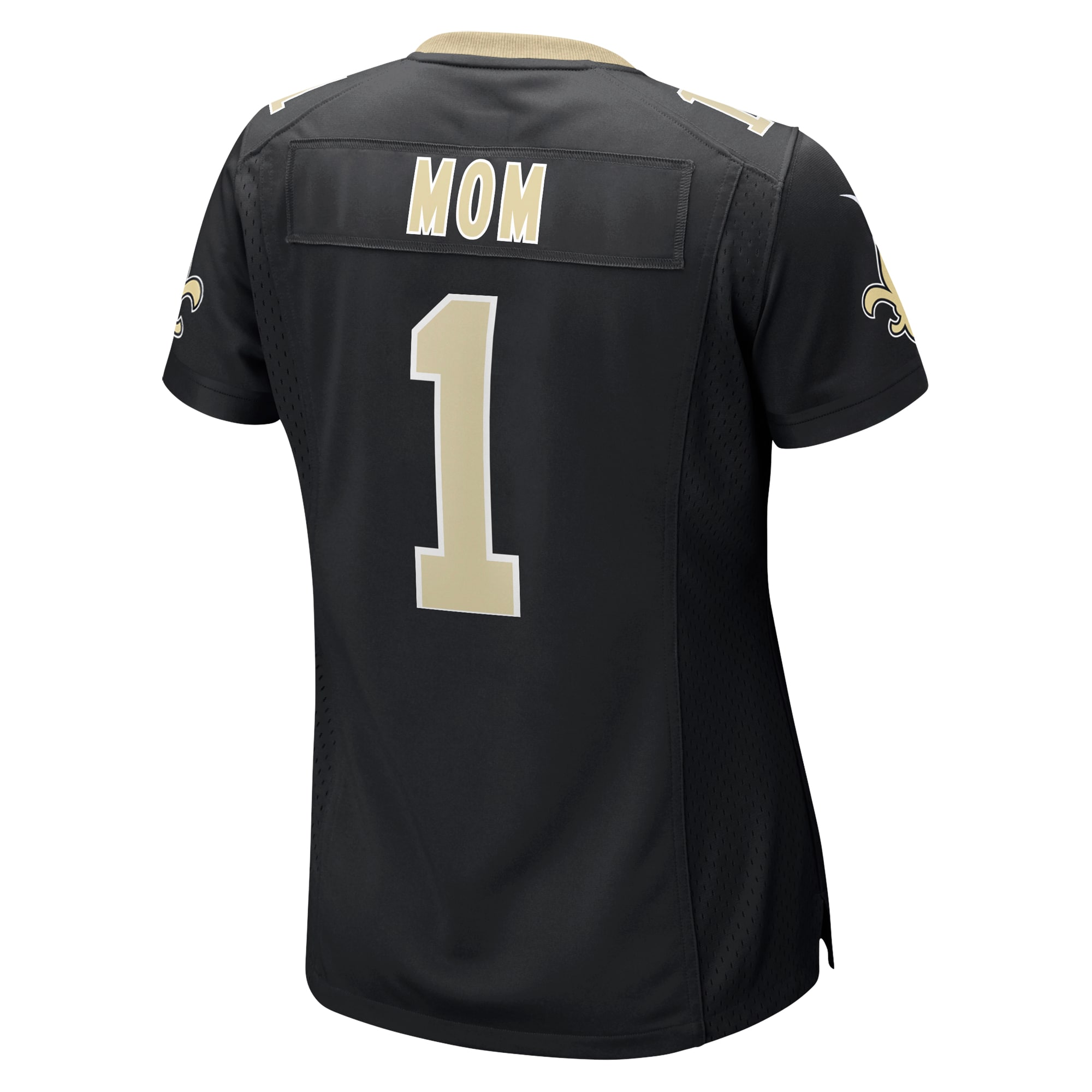 New Orleans Saints Number 1 Mom Black Game NFL Jersey Women's