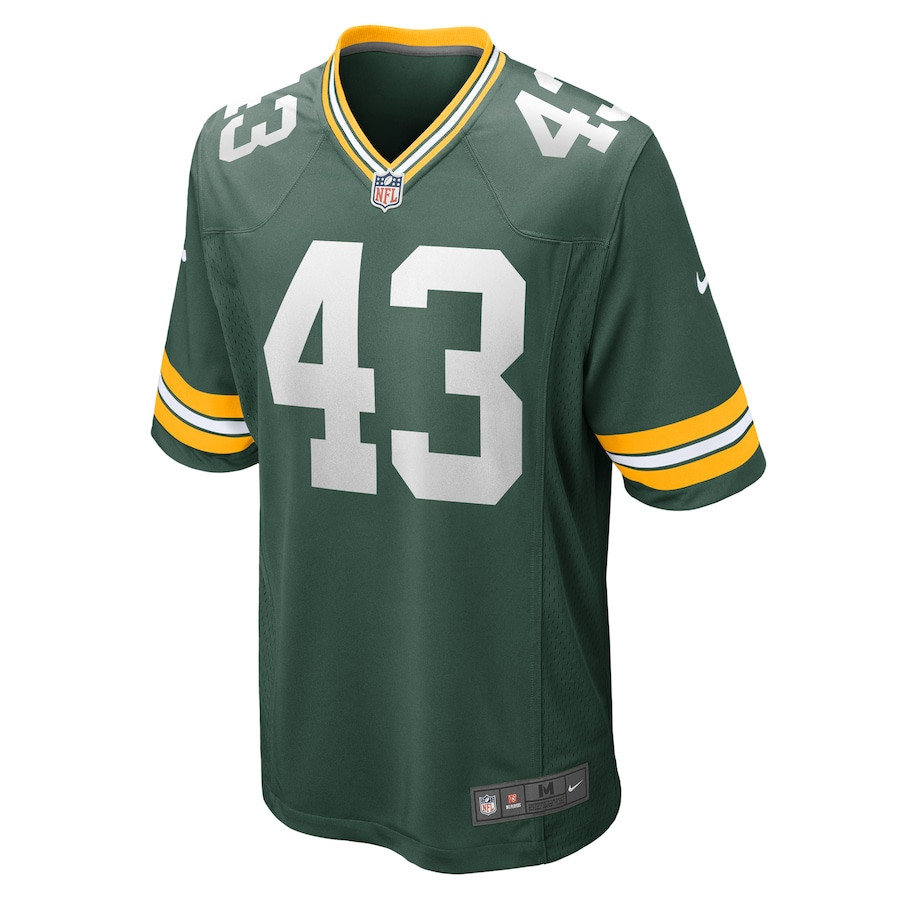 Kiondre Thomas 43 Green Bay Packers Game Green NFL Jersey Men's