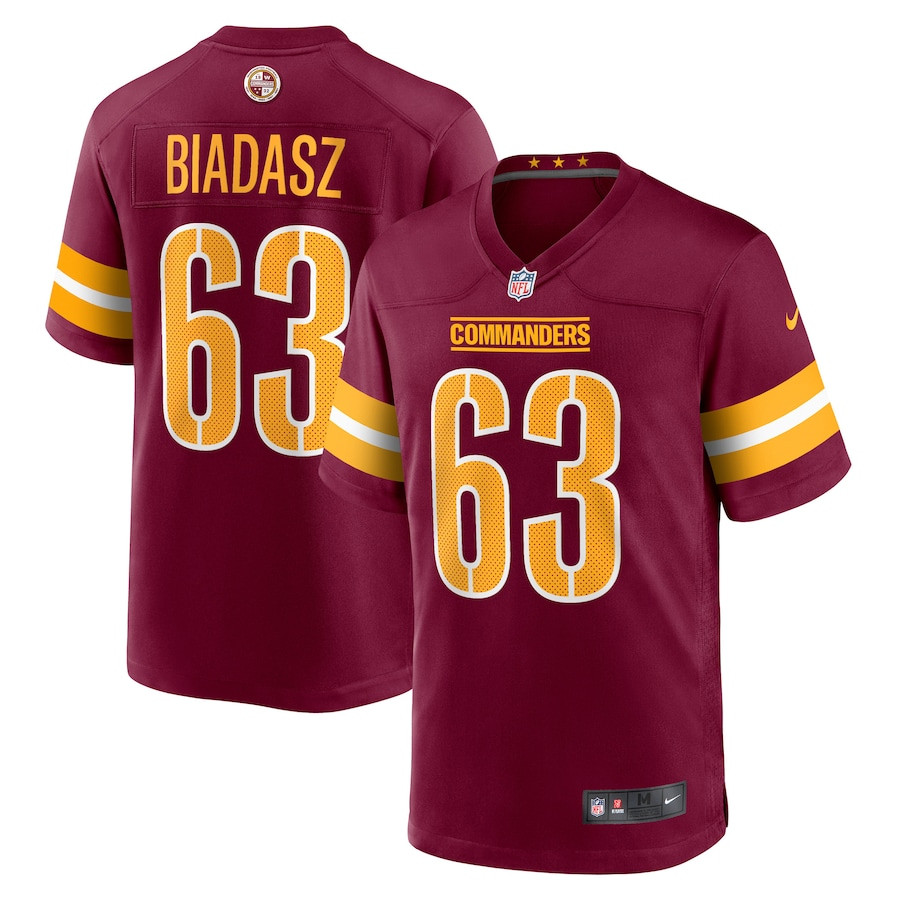 Tyler Biadasz 63 Washington Commanders Game Burgundy NFL Jersey Men's