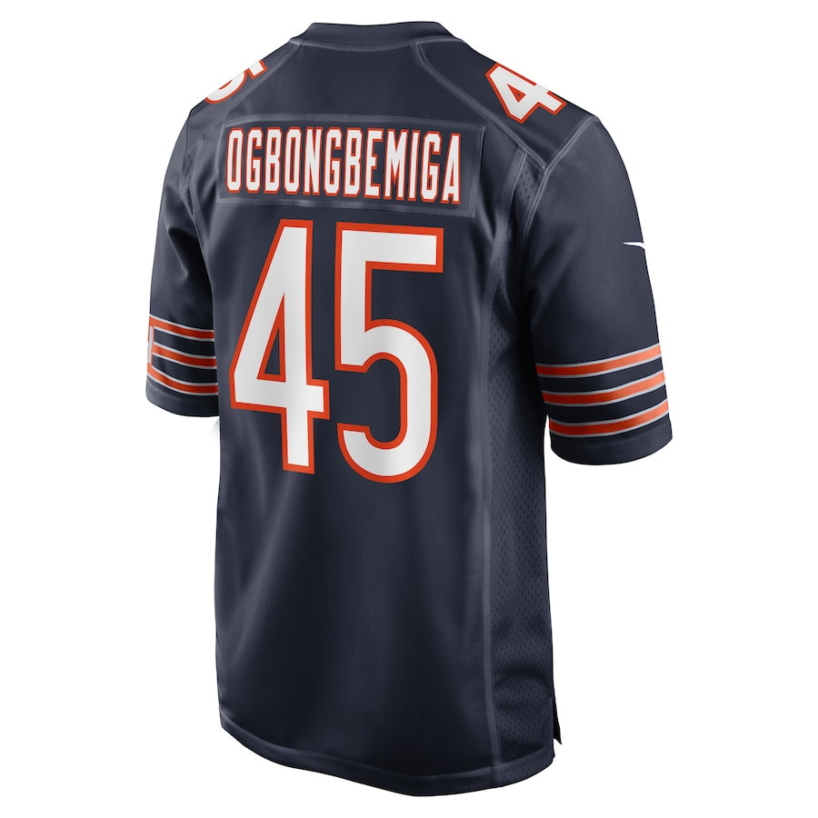 Amen Ogbongbemiga 45 Chicago Bears Game Navy NFL Jersey Men's