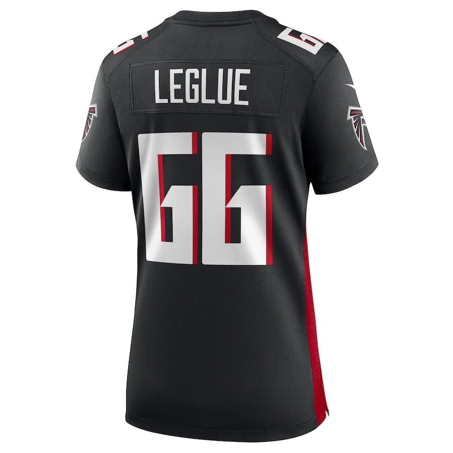 John Leglue 66 Atlanta Falcons Game Black NFL Jersey Women's