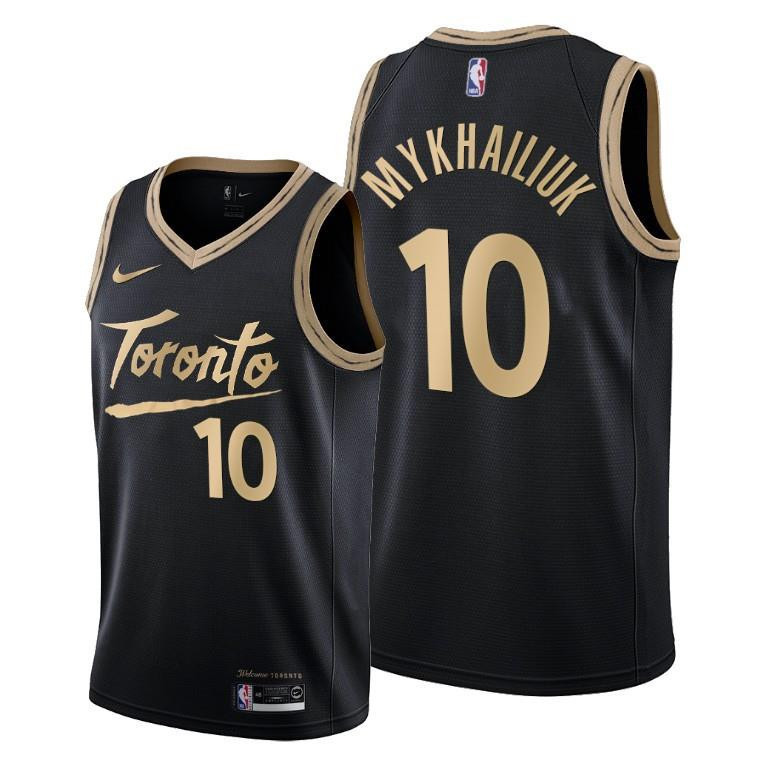 Sviatoslav Mykhailiuk Toronto Raptors Black City Edition 10 NBA Jersey Men's
