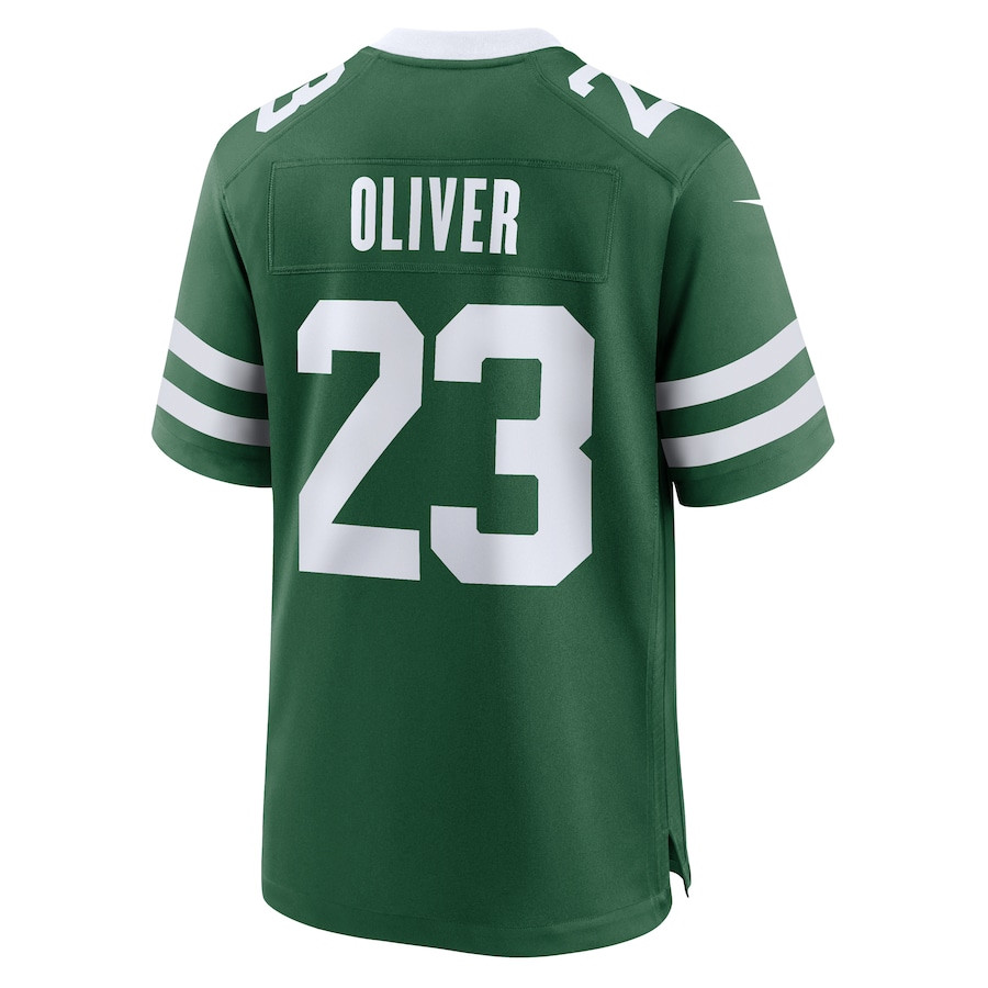 Isaiah Oliver 23 New York Jets Team Game Legacy Green NFL Jersey Men's