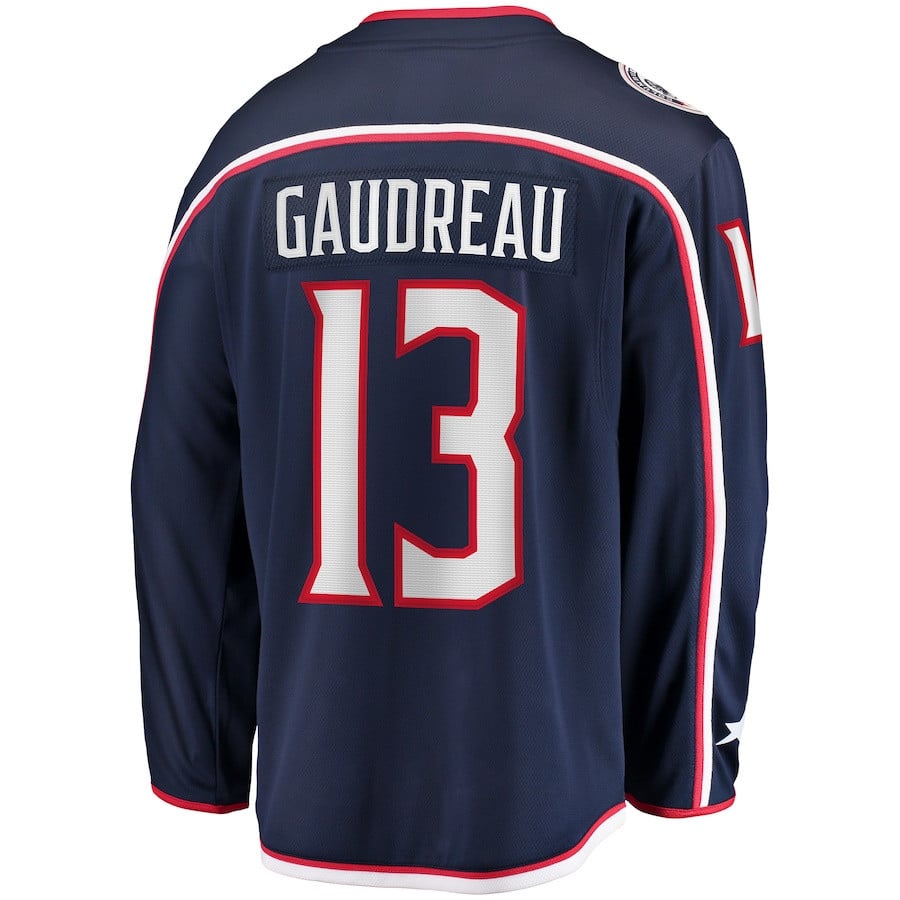 Johnny Gaudreau 13 Columbus Blue Jackets Navy Breakaway NHL Jersey Men's