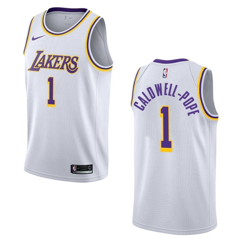 Los Angeles Lakers 1 Kentavious Caldwell-pope Association Swingman White NBA Jersey Men's