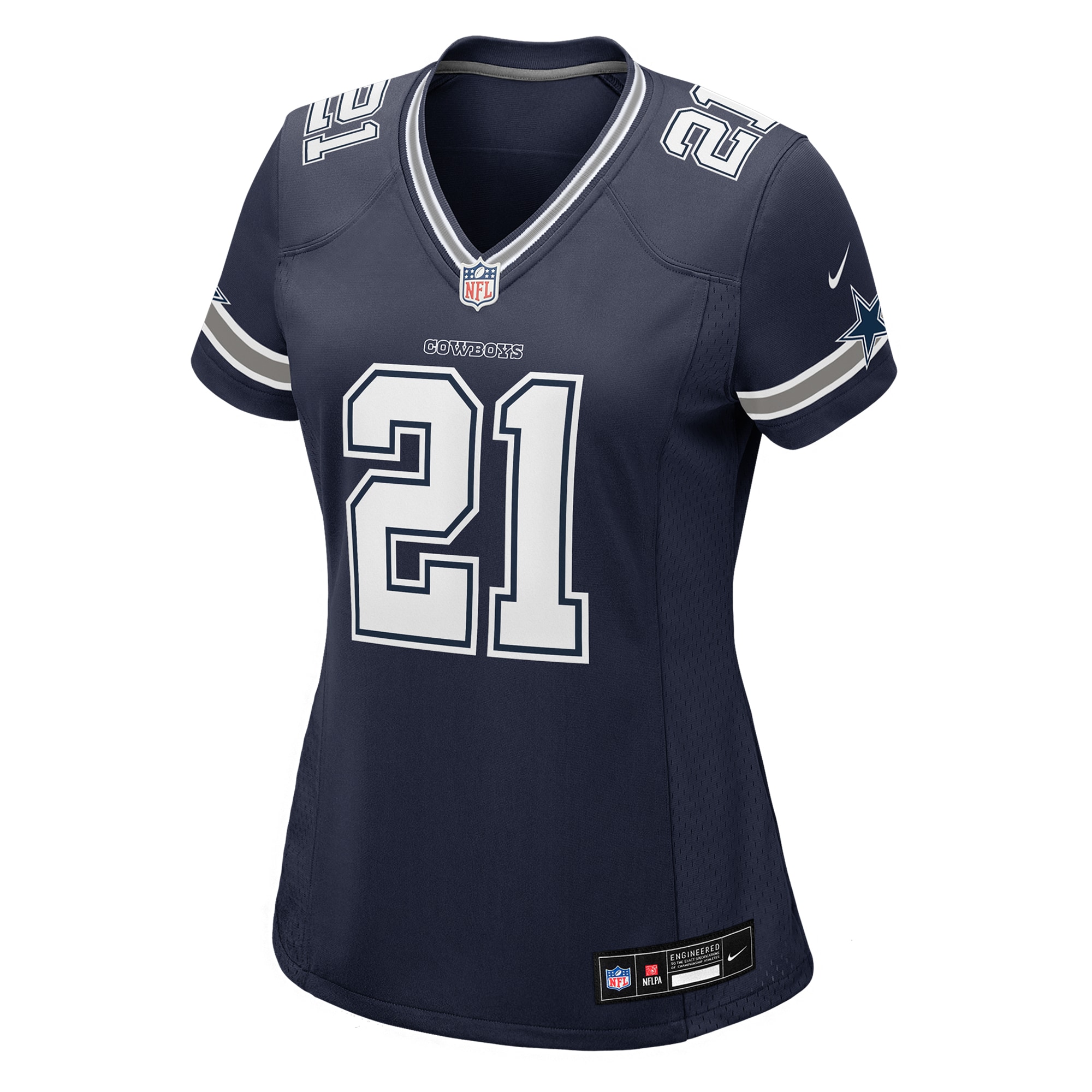 Dallas Cowboys Deion Sanders Navy Team Retired Player Game NFL Jersey Women's