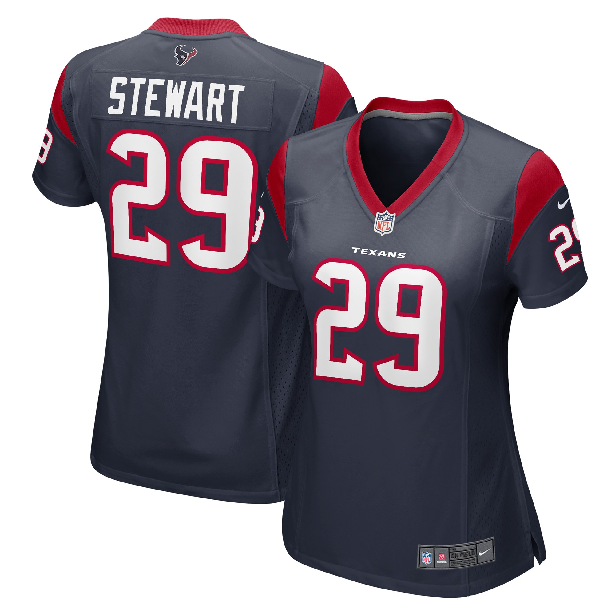 Houston Texans M.J. Stewart Navy Game Player NFL Jersey Women's