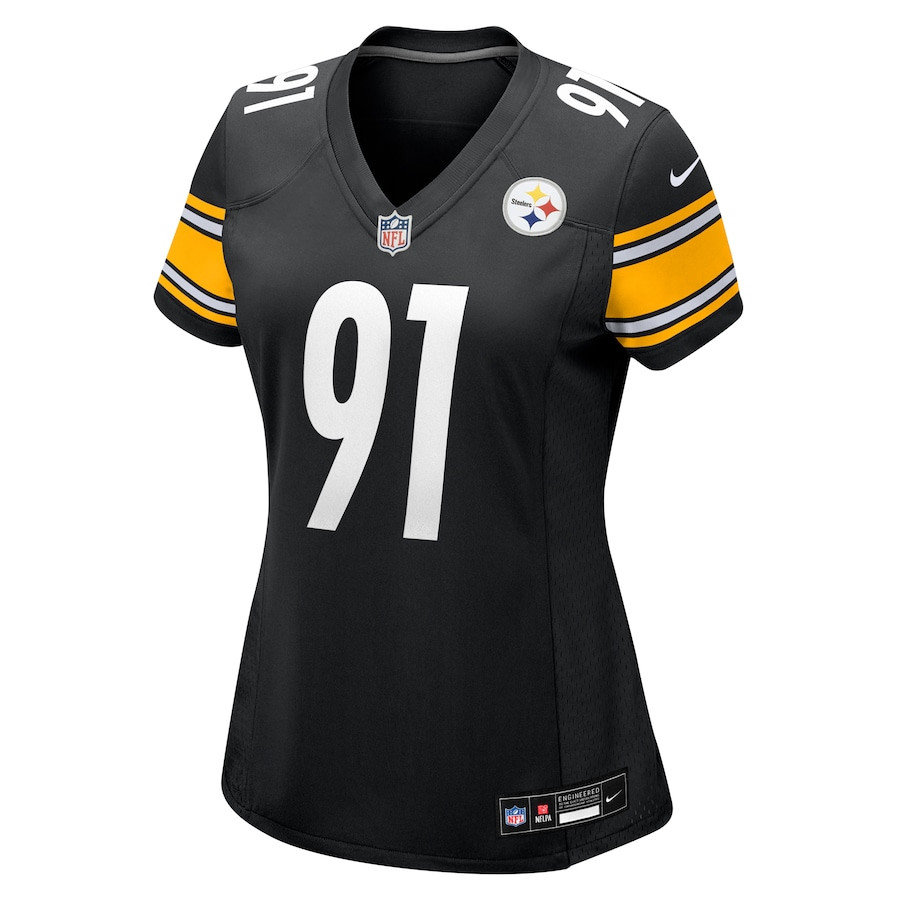 Preston Smith 91 Pittsburgh Steelers Game Black NFL Jersey Women's