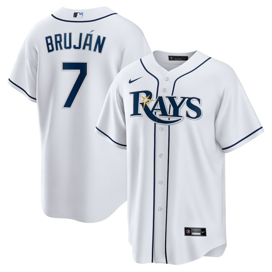 Vidal Bruj?n 7 Tampa Bay Rays Home Team White MLB Jersey Men's