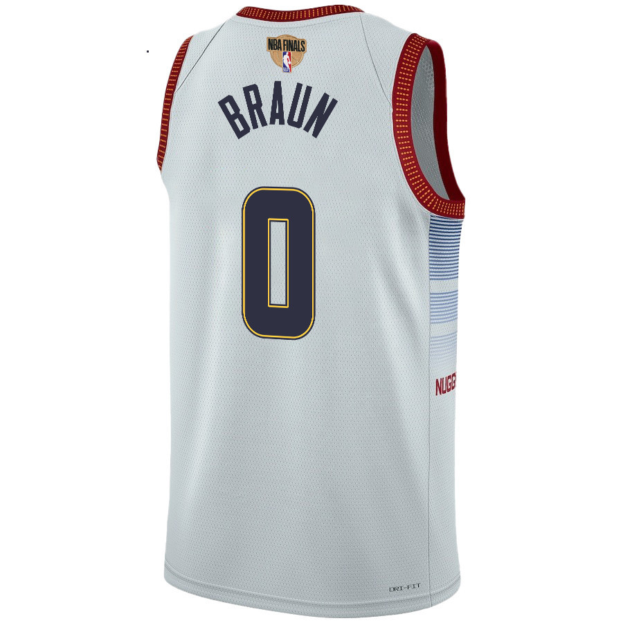 Christian Braun 0 Denver Nuggets Final Champions 2023 Swingman White NBA Jersey Men's