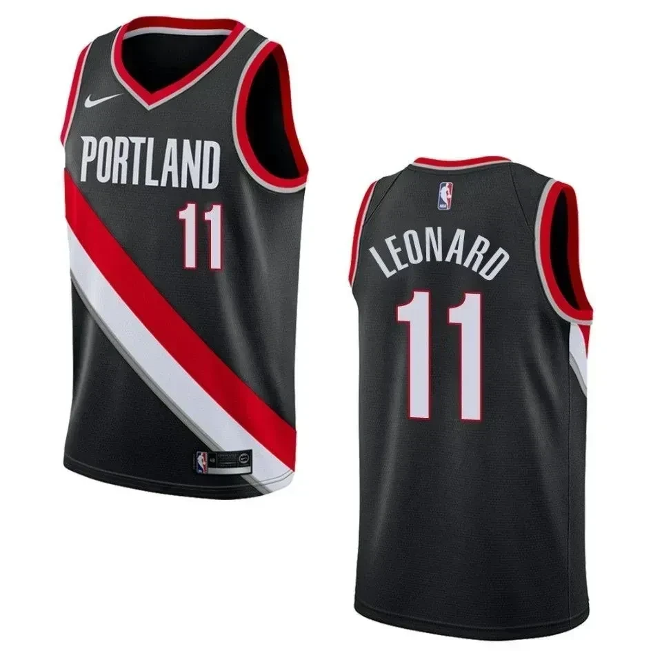 Portland Trail Blazers 11 Meyers Leonard Icon Swingman Black NBA Jersey Men's