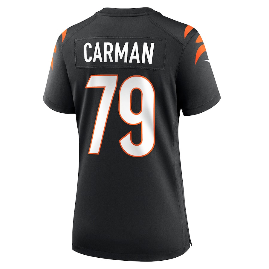 Jackson Carman 79 Cincinnati Bengals Game Black NFL Jersey Women's