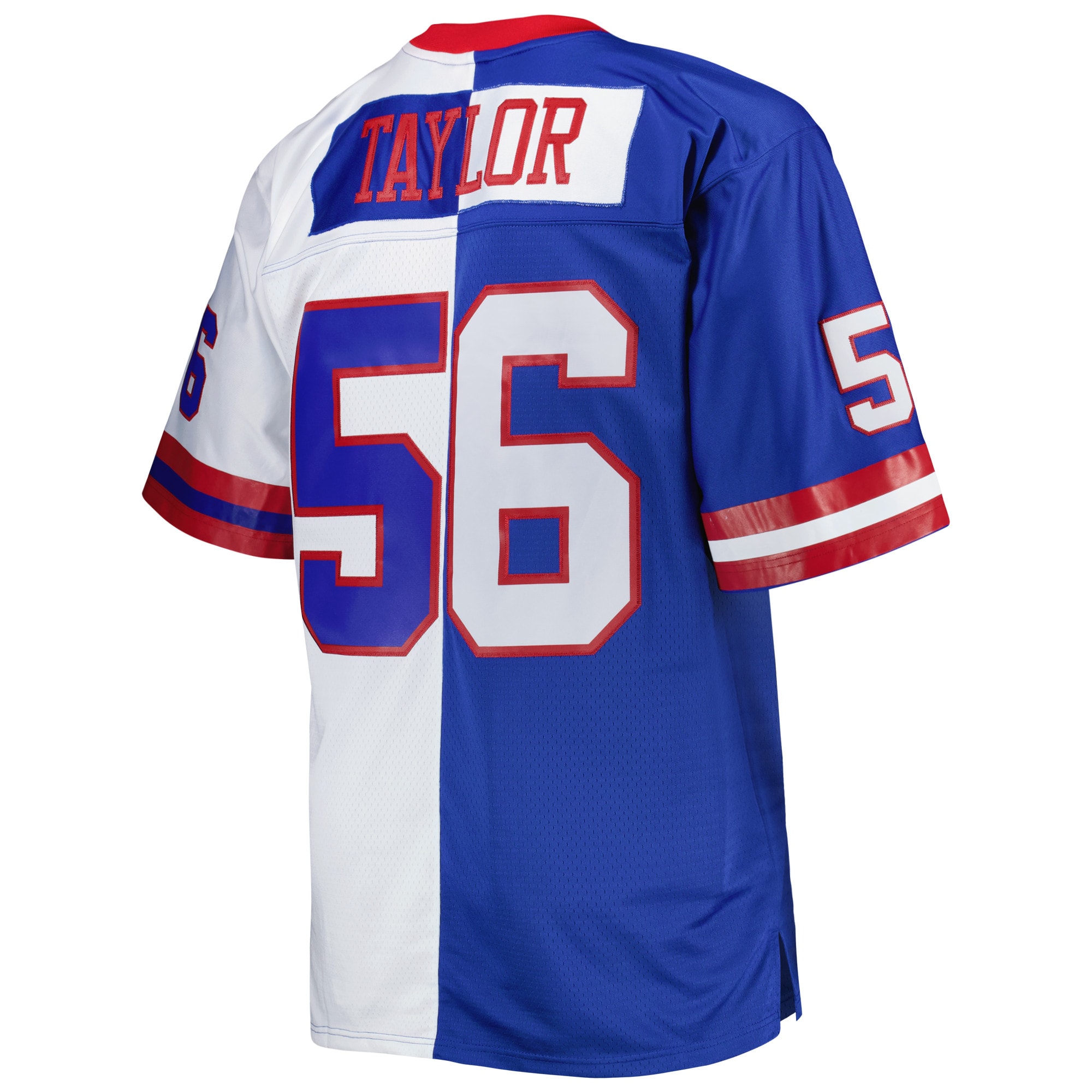 New York Giants Lawrence Taylor Mitchell Ness Royal/White Big Tall Split Legacy Retired Player NFL Jersey Men's