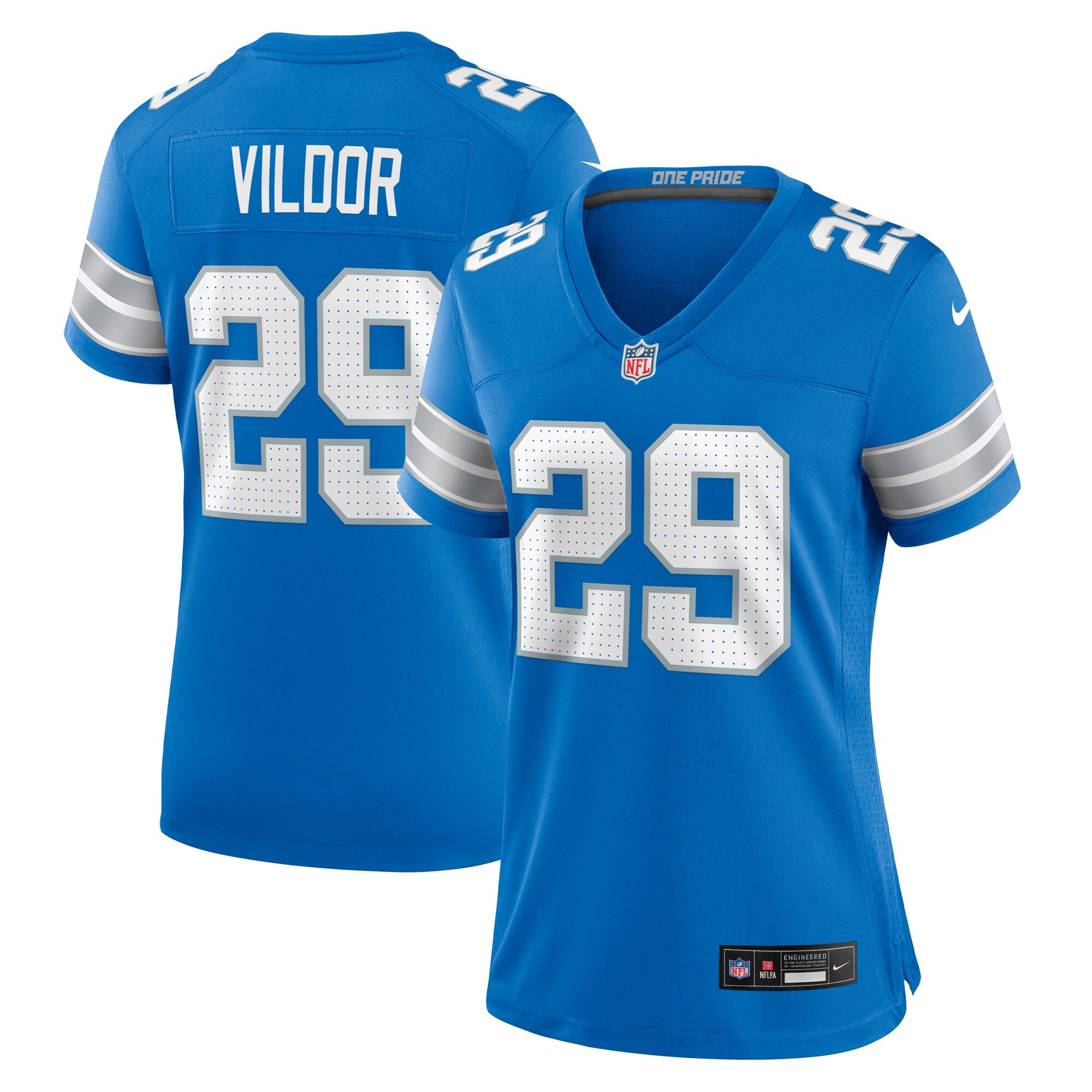 Detroit Lions Kindle Vildor Blue Team Game NFL Jersey Women's