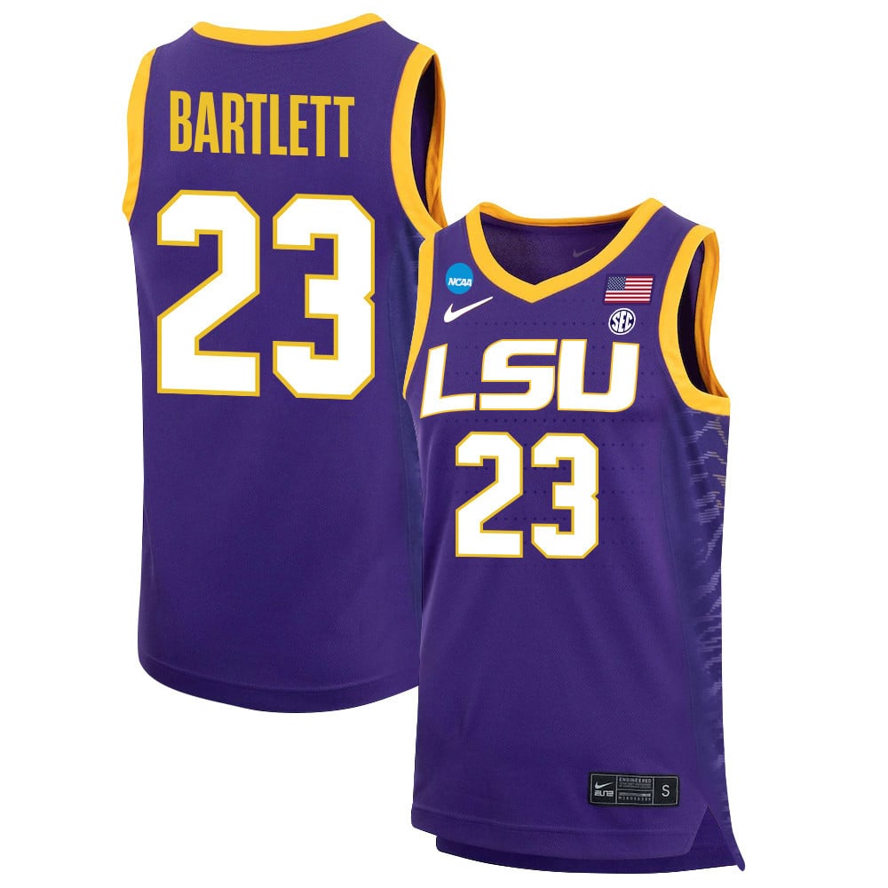 Amani Bartlett 23 LSU Tigers 2023 Purple NCAA Jersey Men's