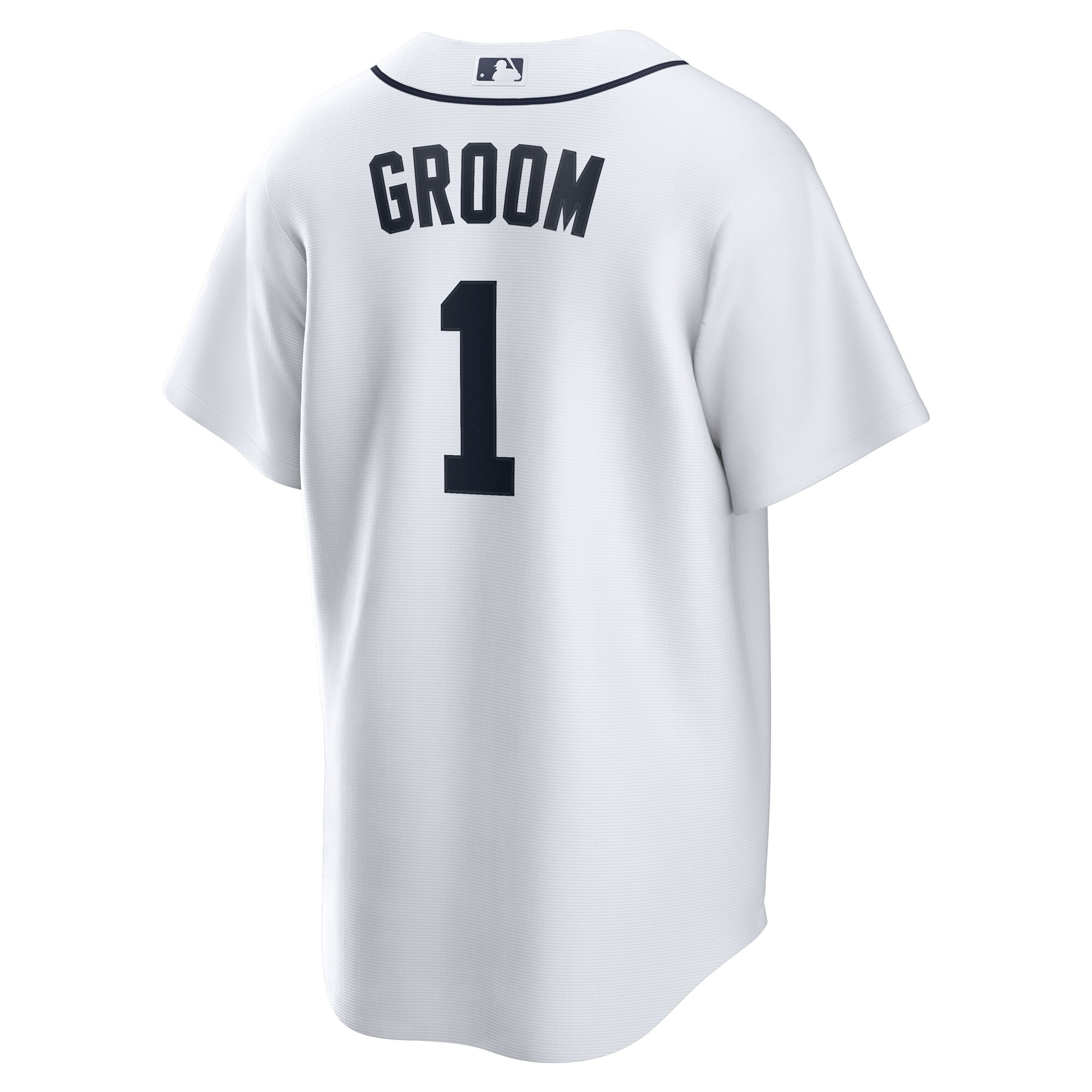Detroit Tigers White #1 Groom Home MLB Jersey Men's
