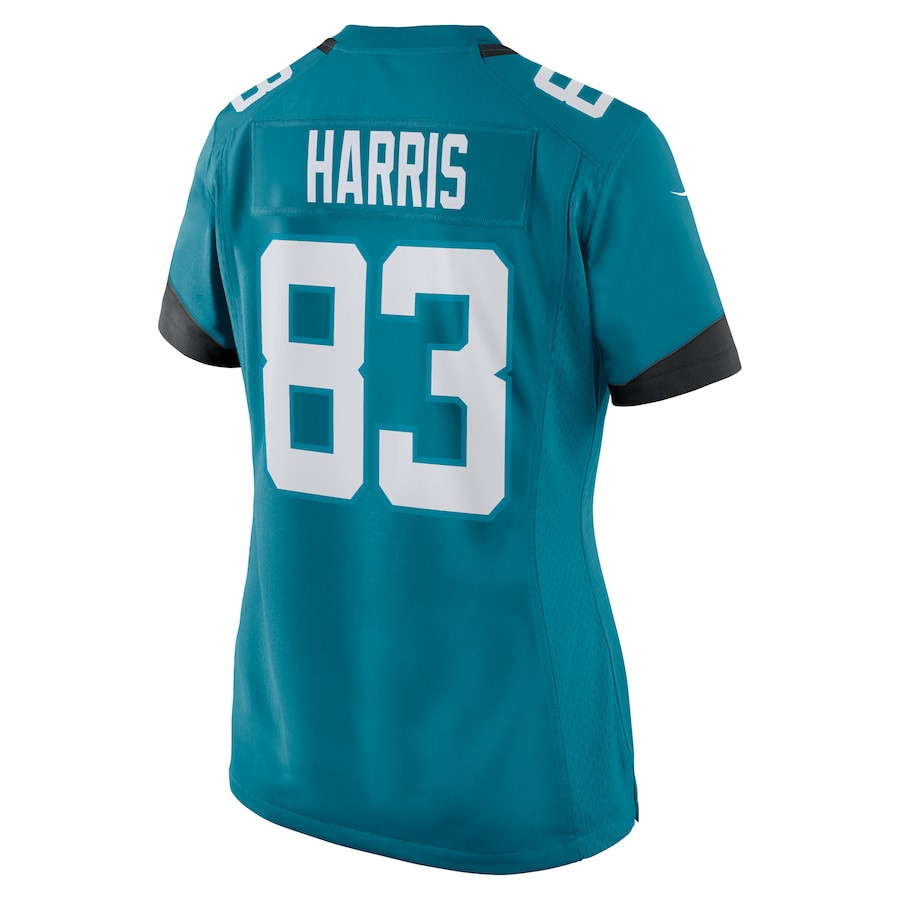 Jacob Harris 83 Jacksonville Jaguars Game Teal NFL Jersey Women's