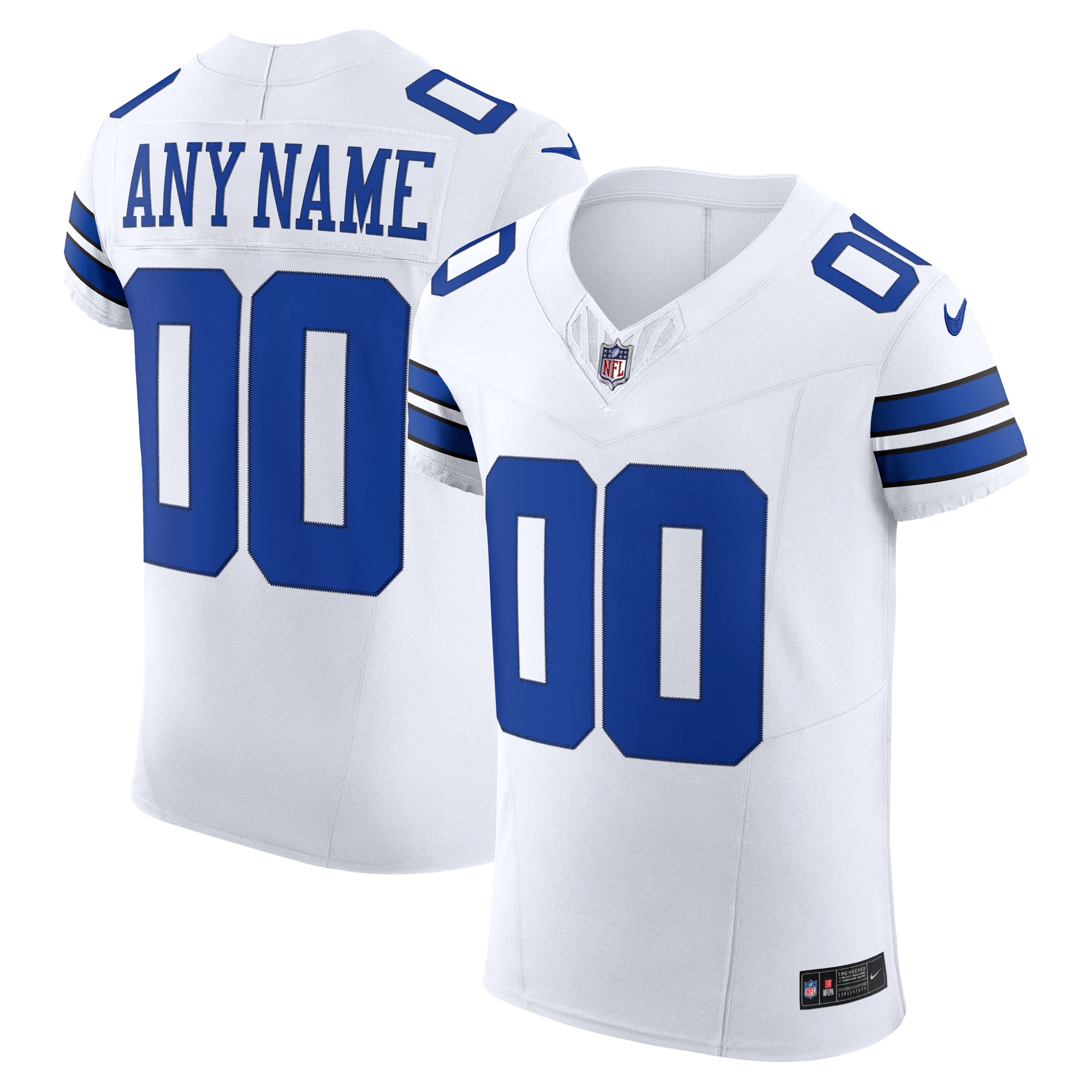 Dallas Cowboys White Vapor F.U.S.E. Elite Custom NFL Jersey Men's