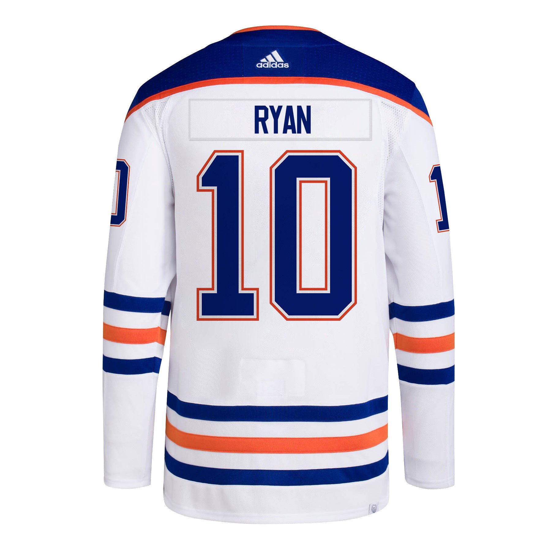 Derek Ryan 10 Edmonton Oilers 2024 Playoffs Patch Away White NHL Jersey Men's