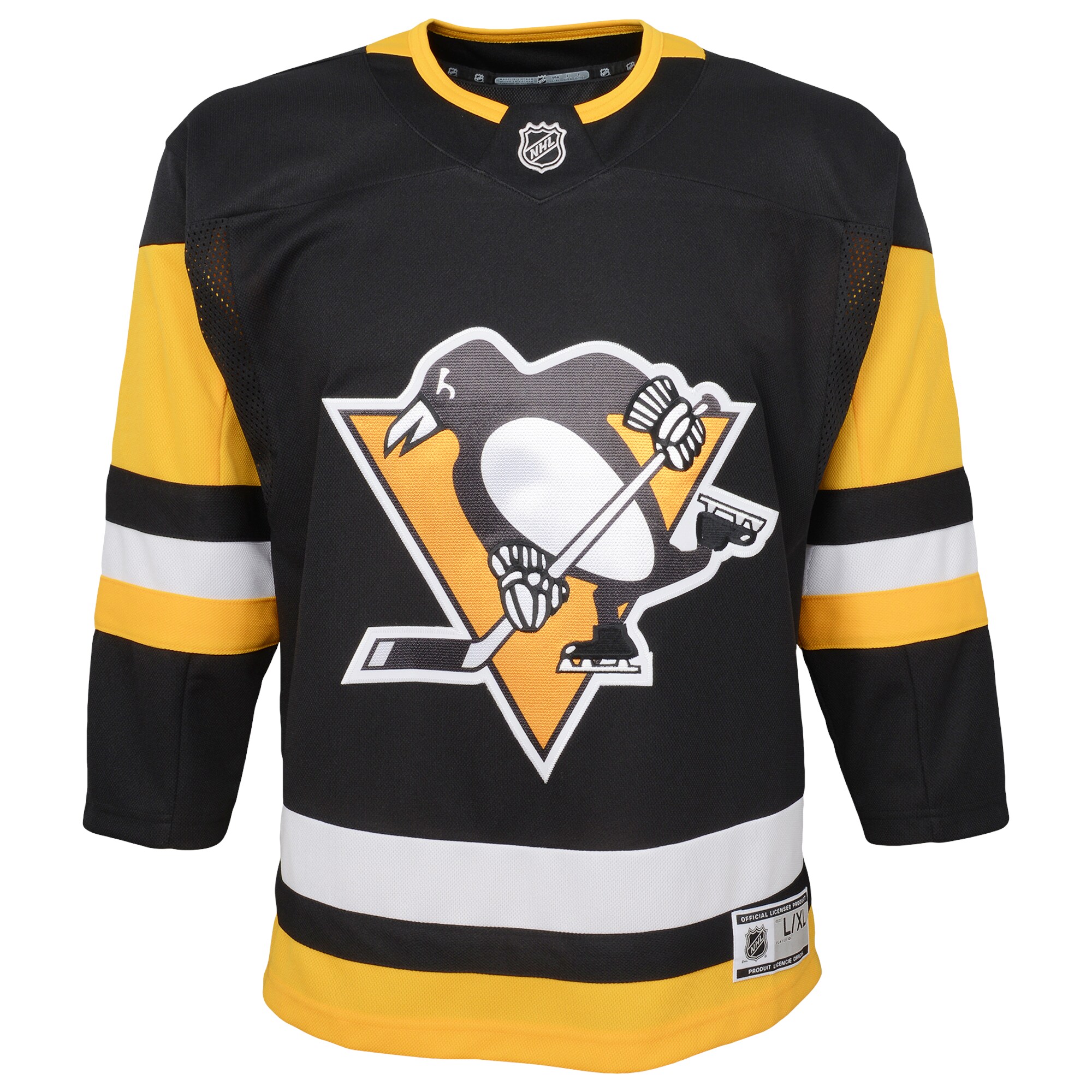 Pittsburgh Penguins Black Home Premier Blank NHL Jersey Youth