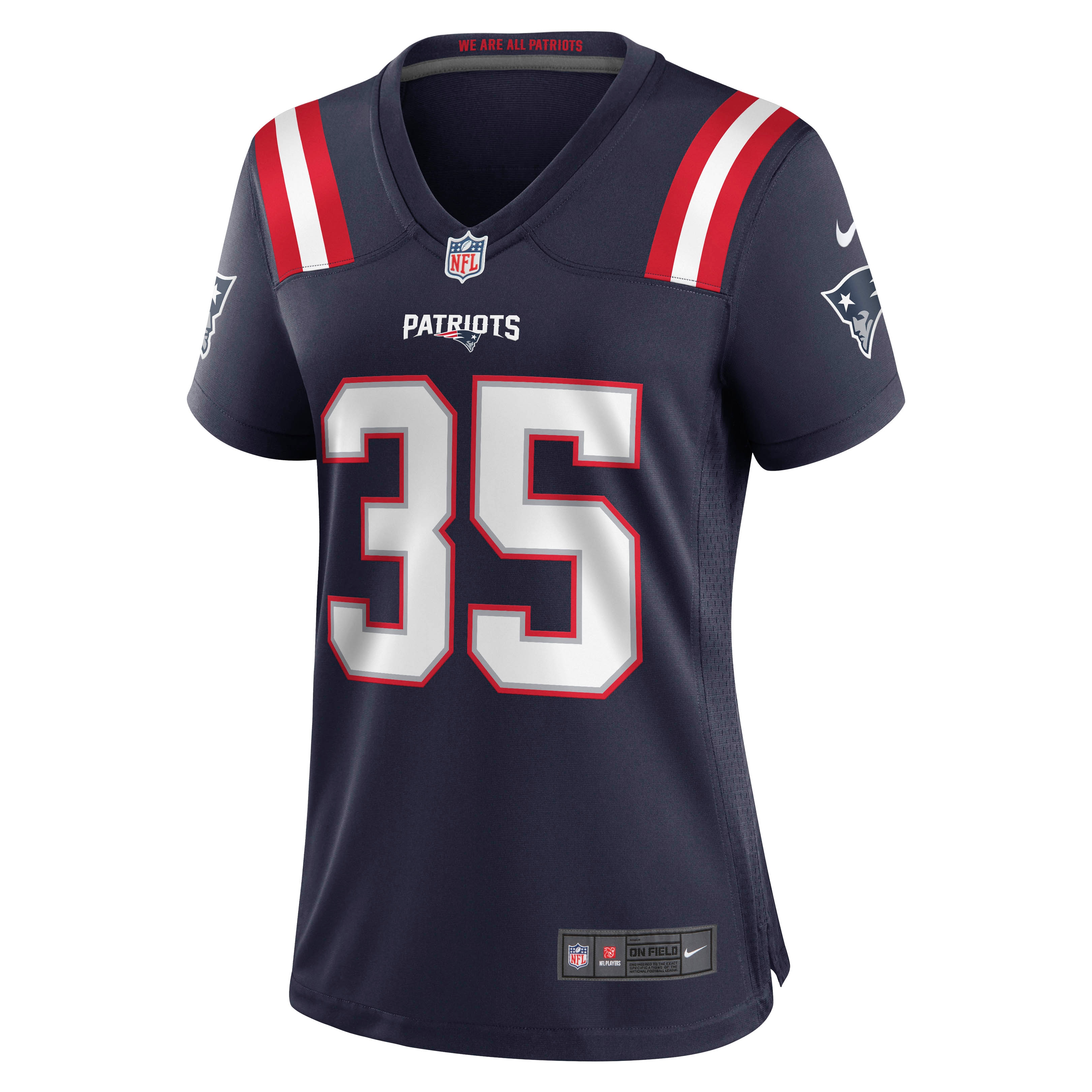 New England Patriots Jim Nance Navy Retired Player NFL Jersey Women's