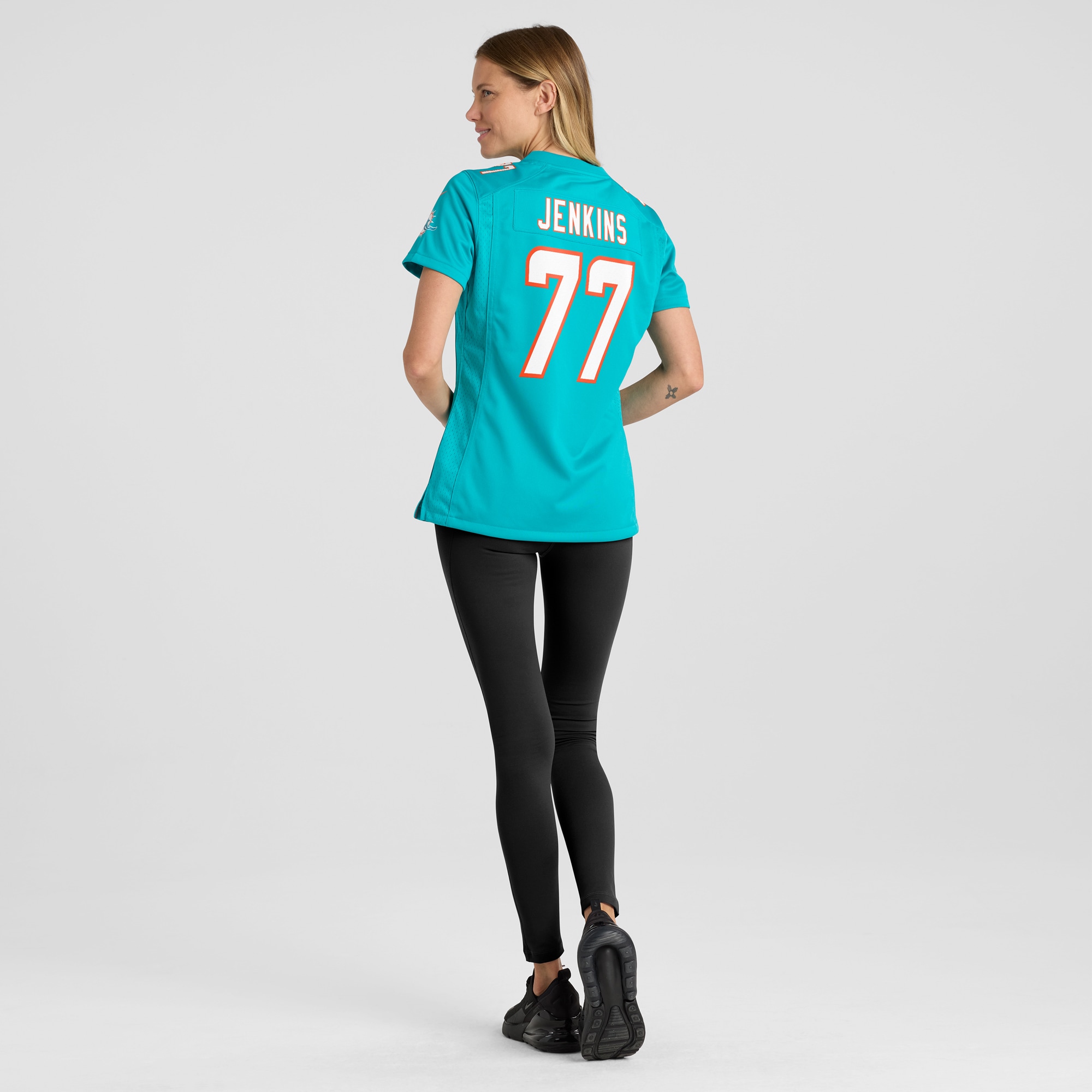 Miami Dolphins John Jenkins Aqua Game Player NFL Jersey Women's