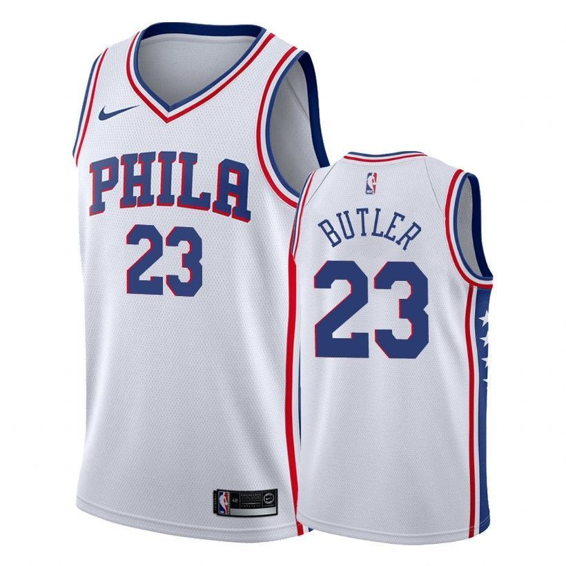 Philadelphia 76ers Jimmy Butler 23 Associatio White NBA Jersey Men's