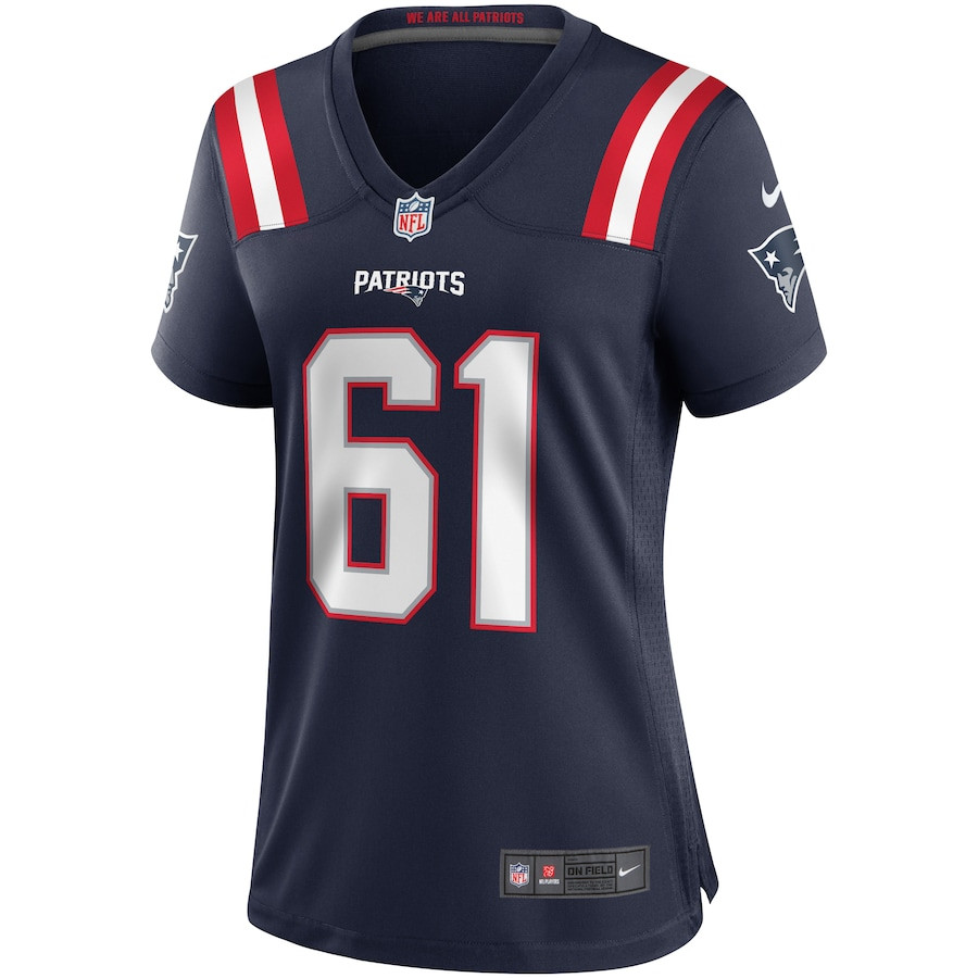 Marcus Cannon 61 New England Patriots Game Navy NFL Jersey Women's