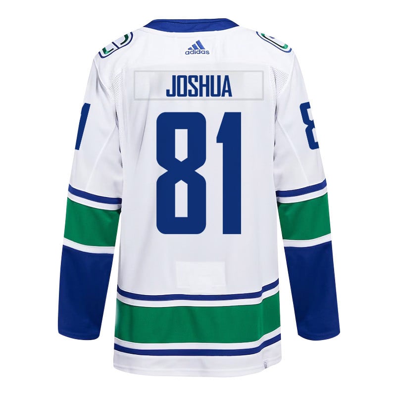 Dakota Joshua 81 Vancouver Canucks 2024 Playoffs Patch Away White NHL Jersey Men's