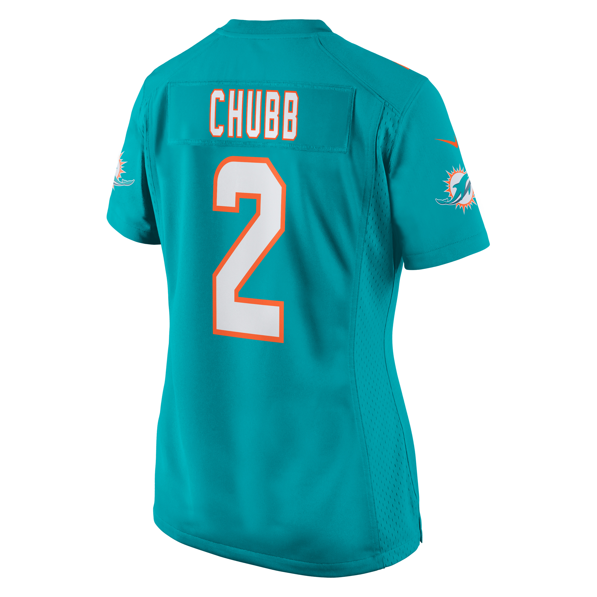 Miami Dolphins Bradley Chubb Aqua Game Player NFL Jersey Women's