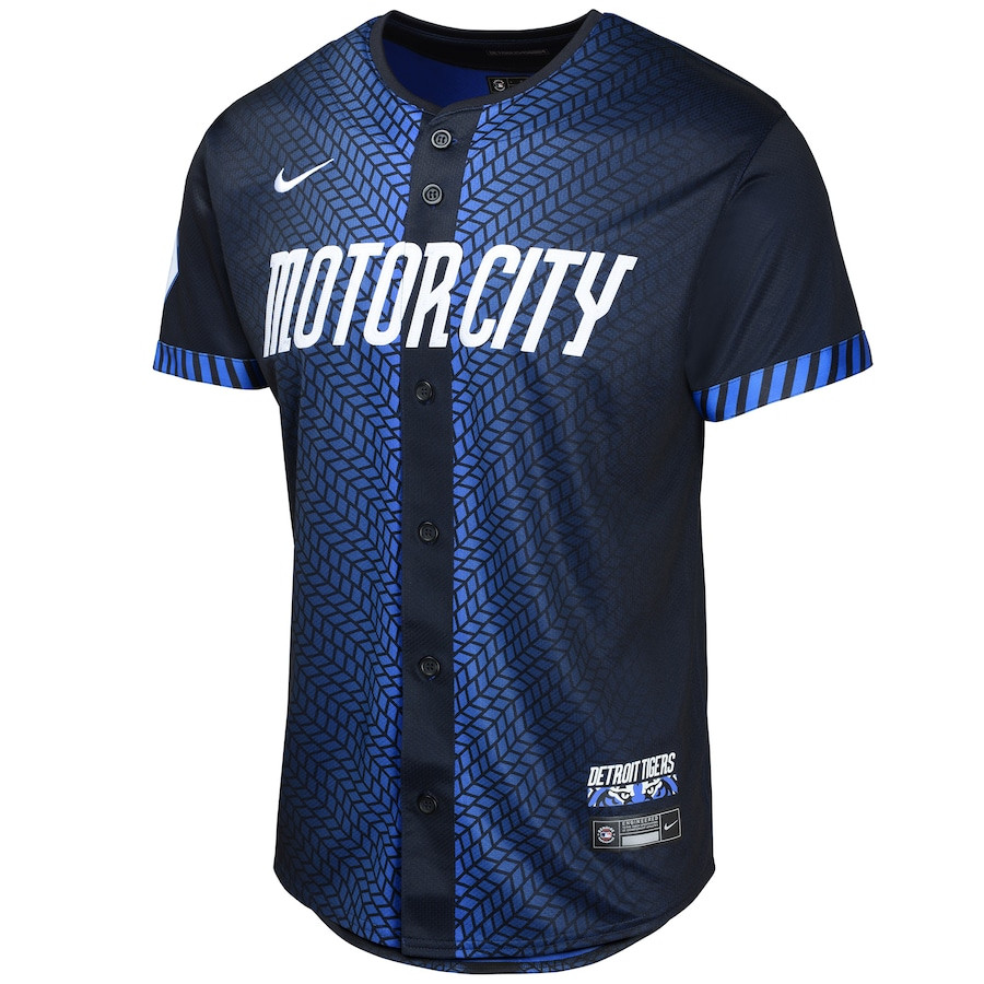 Javier Baez 28 Detroit Tigers 2024 City Connect Limited Navy MLB Jersey Youth