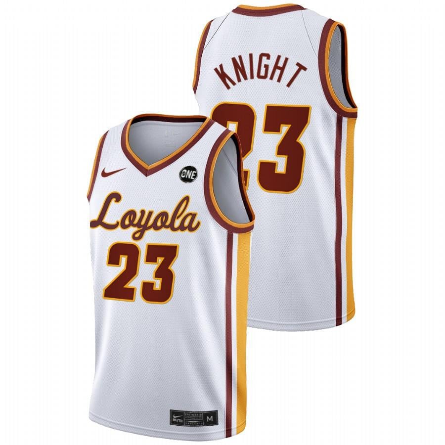 Chris Knight 2 White Loyola Ramblers 2022 College MVC Championship NCAA Jersey Men's