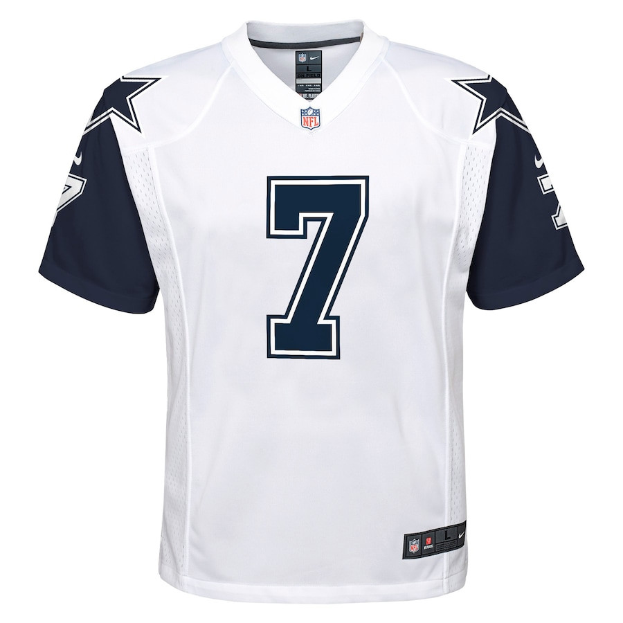Trevon Diggs 7 Dallas Cowboys Alternate Game White NFL Jersey Youth