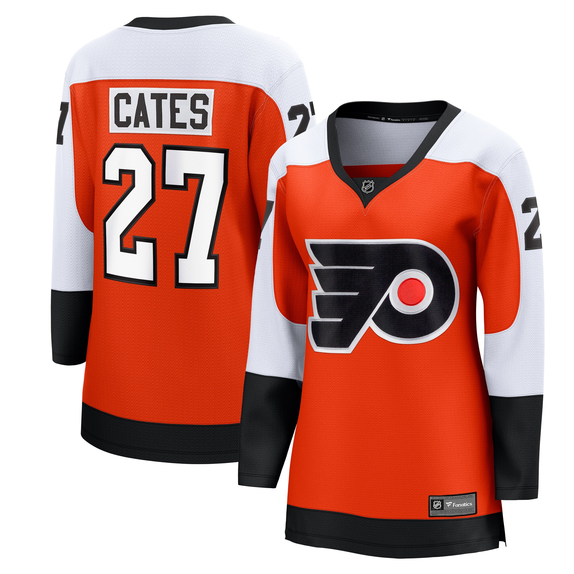 Philadelphia Flyers Noah Cates Orange Home Breakaway Player NHL Jersey Women's