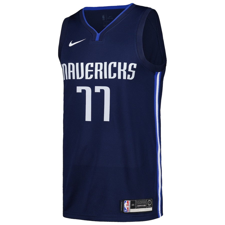 Luka Doncic 77 Dallas Mavericks Nike Swingman City Edition Navy NBA Jersey Men's