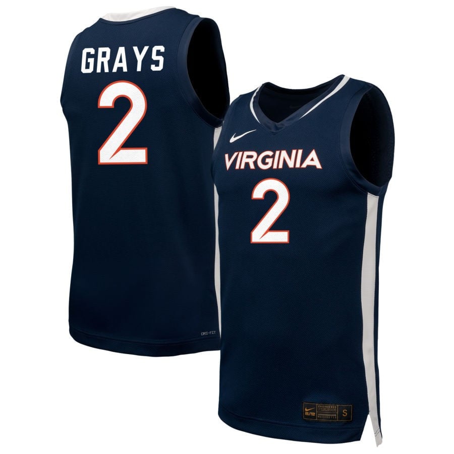RyLee Grays 2 Virginia Cavalier Unisex NIL Navy NCAA Jersey Unisex