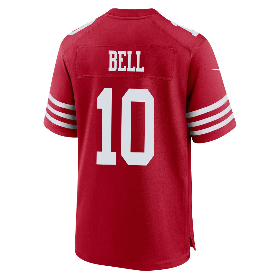 Ronnie Bell 10 San Francisco 49ers Super Bowl LVIII Patch Game Scarlet NFL Jersey Men's