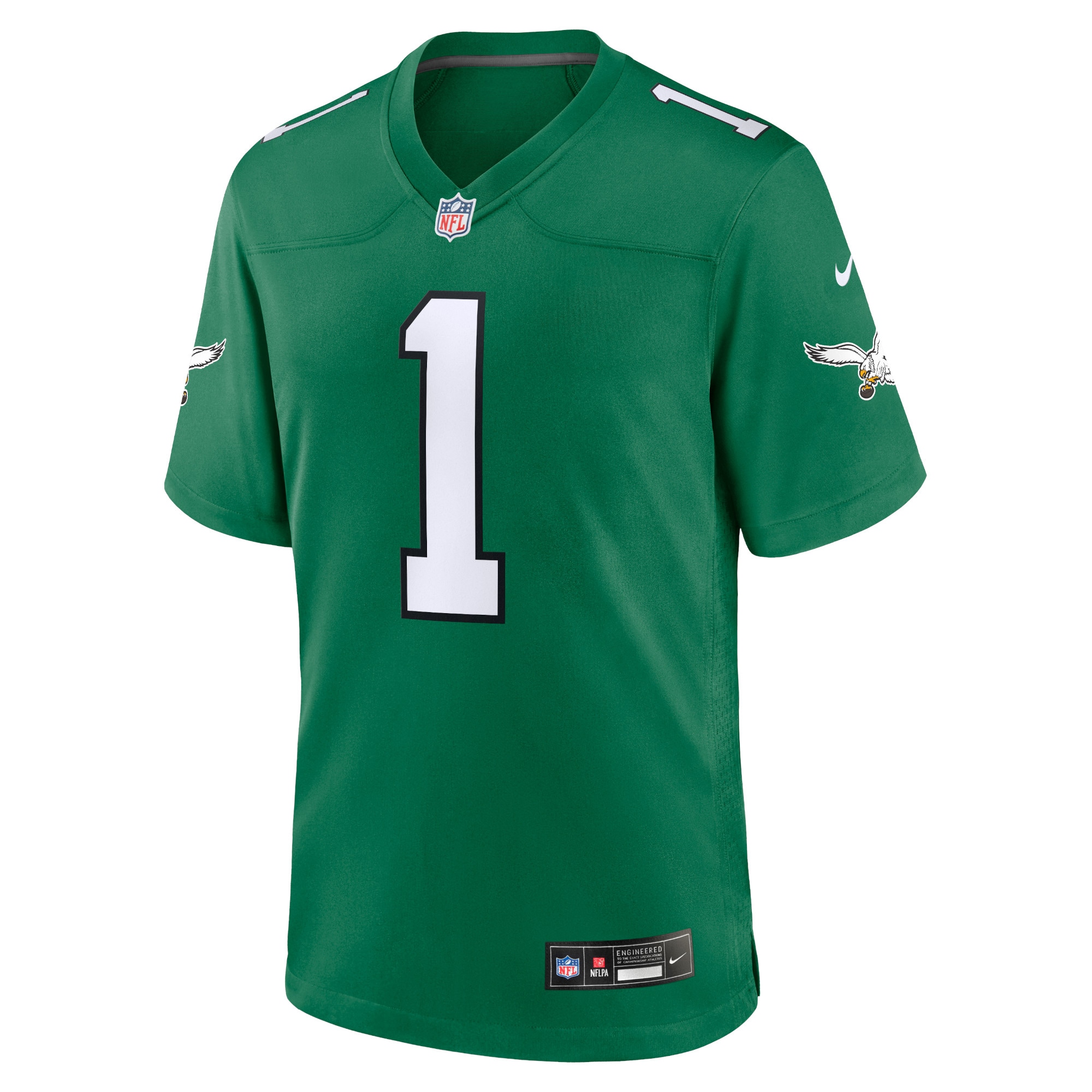 Philadelphia Eagles Jalen Hurts Kelly Green Alternate Game Player NFL Jersey Men's
