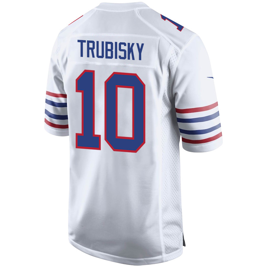 Mitch Trubisky 10 Buffalo Bills Team Alternate Game White NFL Jersey Men's