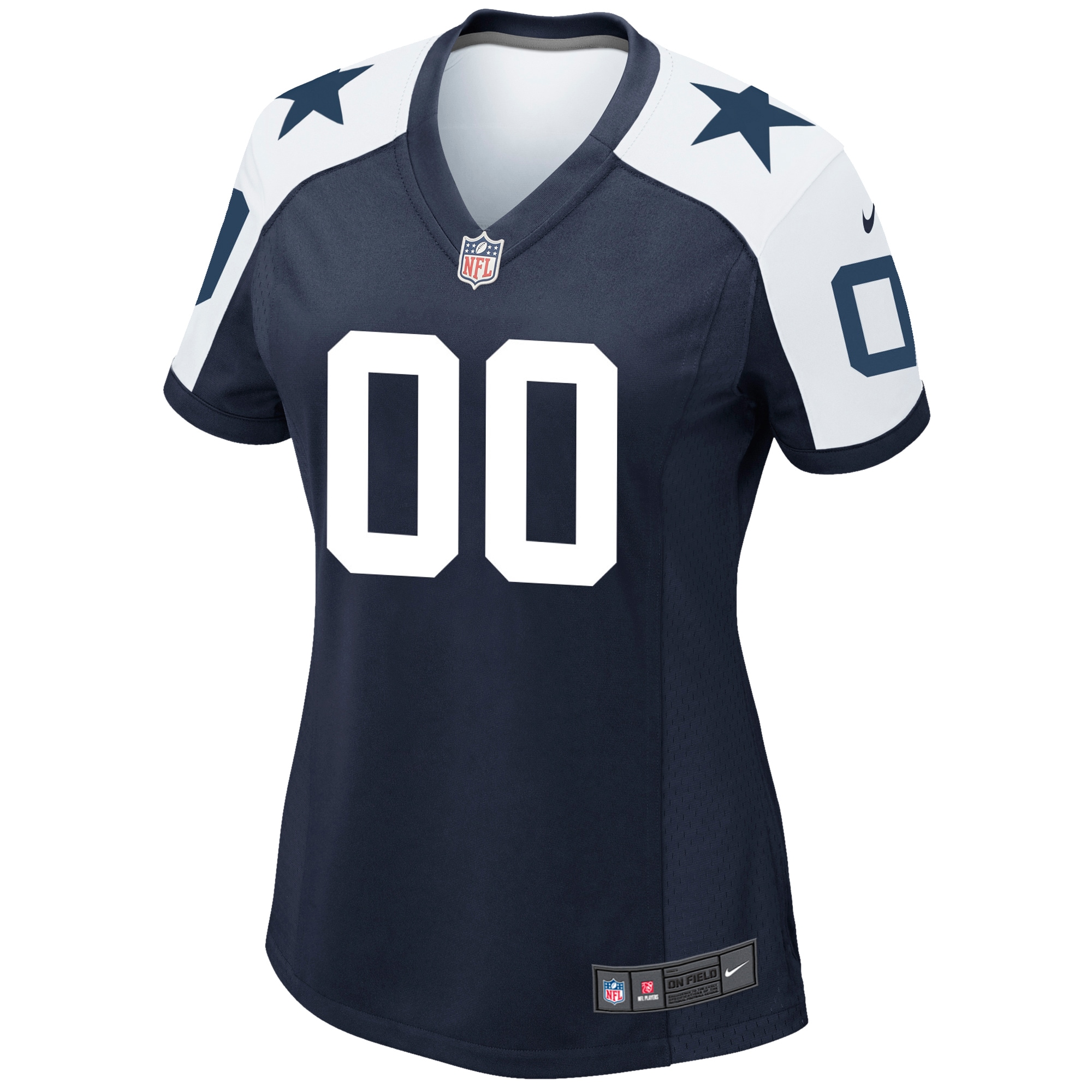 Navy Dallas Cowboys Alternate Custom Game NFL Jersey Women's