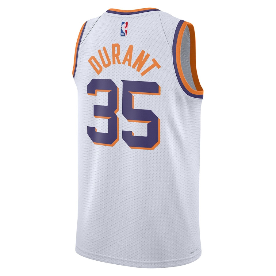 Kevin Durant 35 Phoenix Suns Swingman Association Editio White NBA Jersey Men's