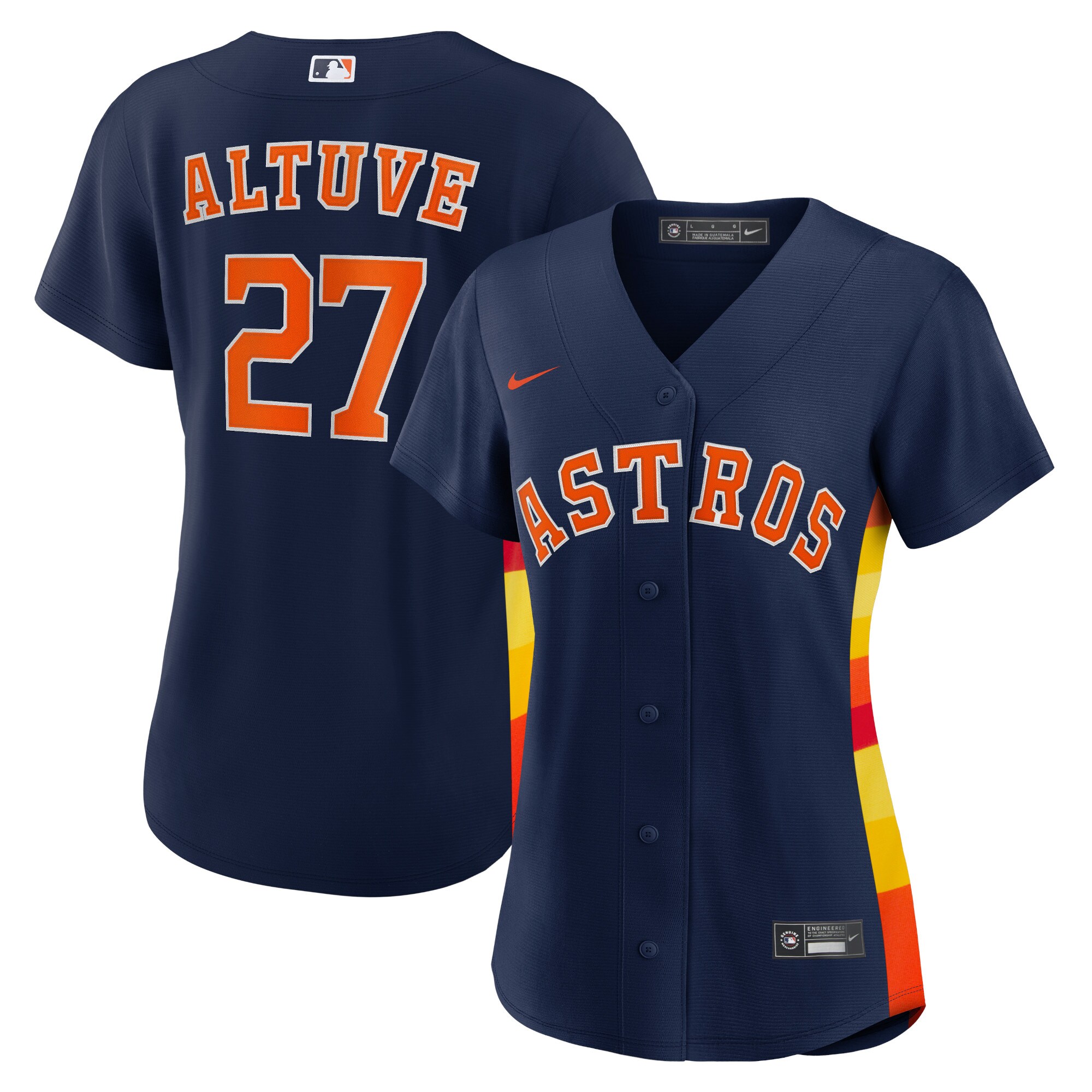 Houston Astros Jose Altuve Navy Alternate Player MLB Jersey Women's