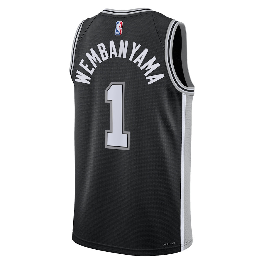 Victor Wembanyama 1 San Antonio Spurs Unisex Swingman Icon Edition Black NBA Jersey Unisex