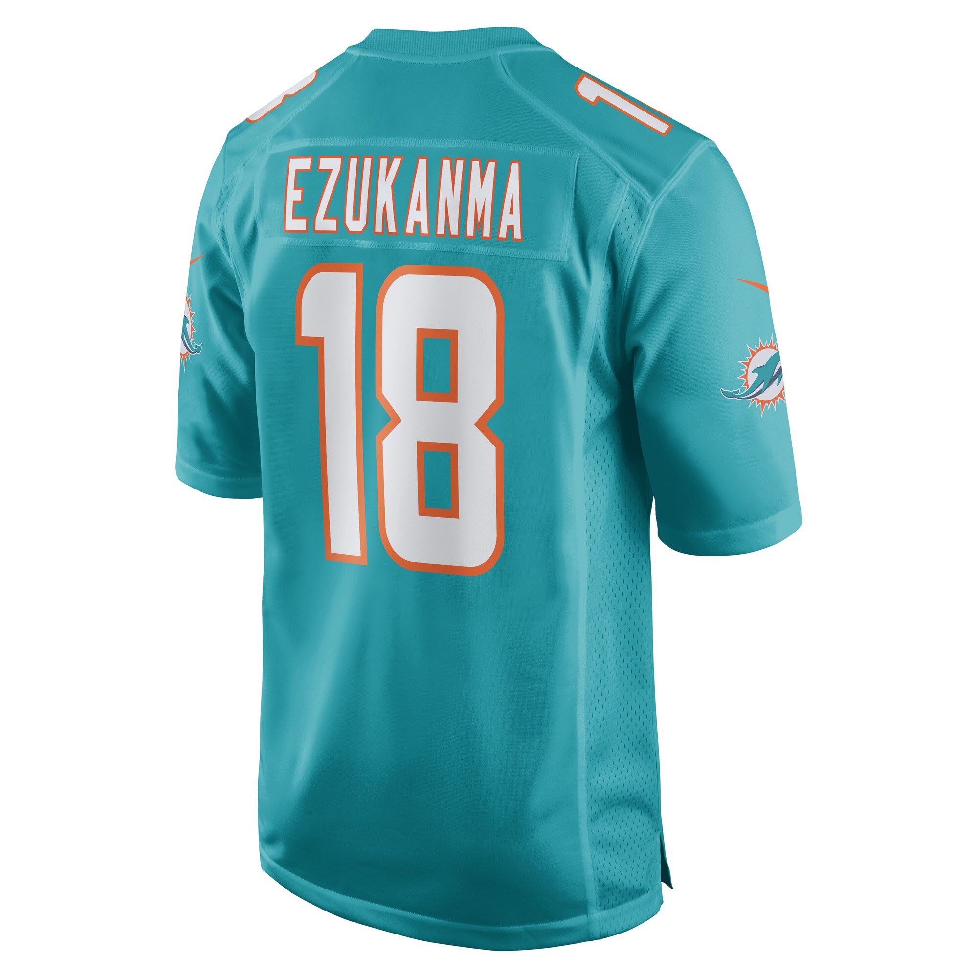 Miami Dolphins Erik Ezukanma Aqua Game Player NFL Jersey Men's