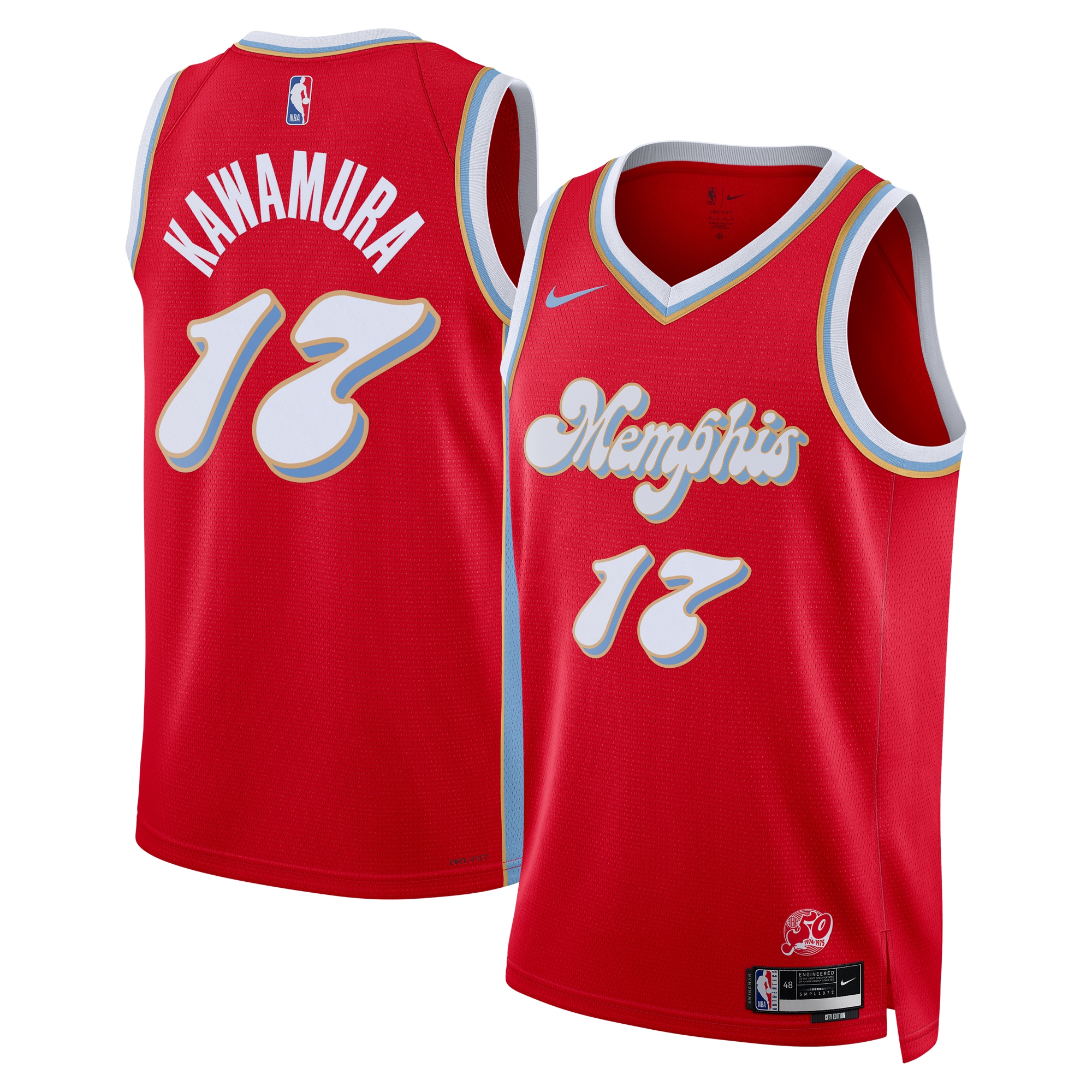 Memphis Grizzlies City Edition Swingman 2024 Red Yuki Kawamur Unisex NBA Jersey Unisex
