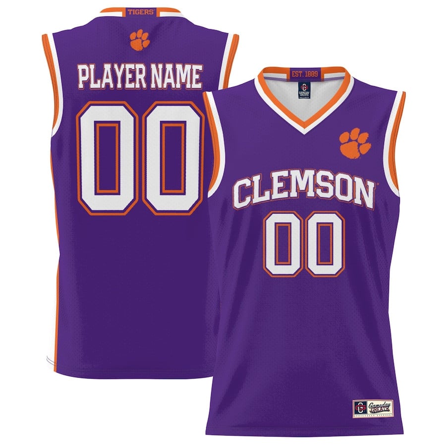 Clemson Tigers NIL Custom Purple NCAA Jersey Men's